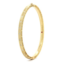 Roberto Coin 18K Yellow Gold Princess Diamond Bangle