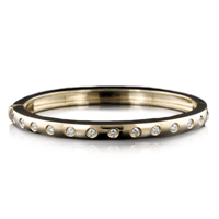 14K Yellow Gold Diamond Bangle