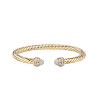 Cable Bracelet in 18K Yellow with Diamonds
