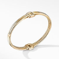 Thoroughbred® Center Link Bracelet in 18K Yellow Gold with Diamonds