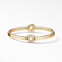 Thoroughbred® Center Link Bracelet in 18K Yellow Gold with Diamonds