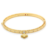 Roberto Coin 18K Yellow Gold Princess Flower Bangle