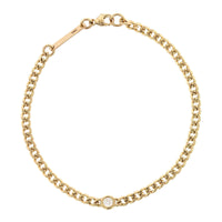Zoe Chicco 14K Yellow Gold Diamond Small Curb Chain Bracelet