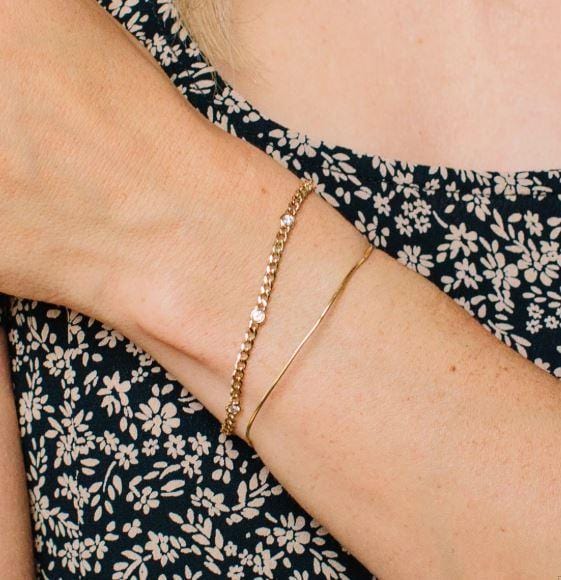 14K Yellow Gold Diamond Bracelet