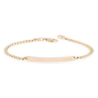 14K Yellow Gold ID Diamond Bracelet
