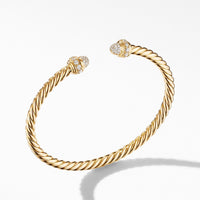 Cable Bracelet in 18K Yellow Gold with Diamonds
