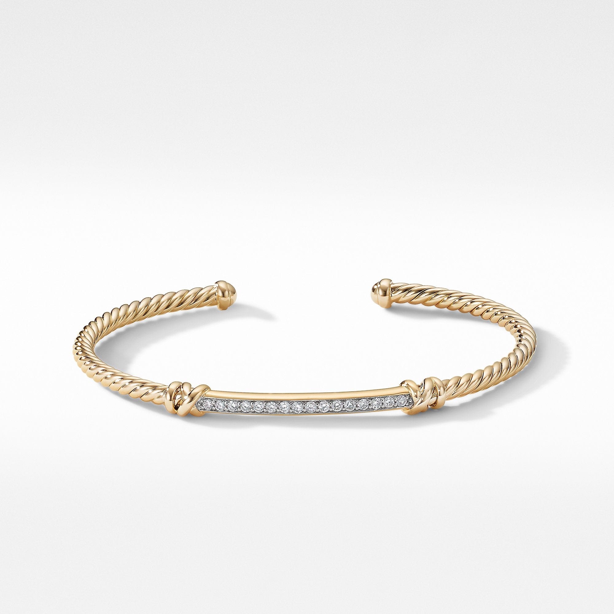 Petite Helena Two Station Wrap Bracelet in 18K Yellow Gold with Diamonds
