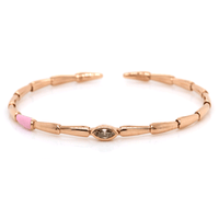 18K Rose Gold Brown Diamond Cuff