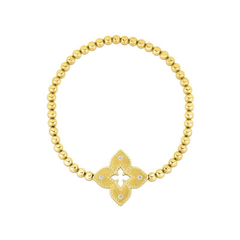 18K Yellow Gold Venetian Bead Bracelet
