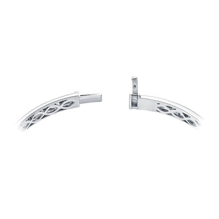 18K White Gold Gypsy Diamond Bangle