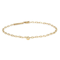 14K Yellow Gold Diamond Oval Link Bracelet