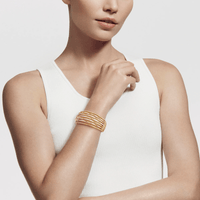Tides Cuff Bracelet in 18K Yellow Gold with Diamonds