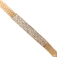 18K Rose Gold Diamond Bar Bracelet
