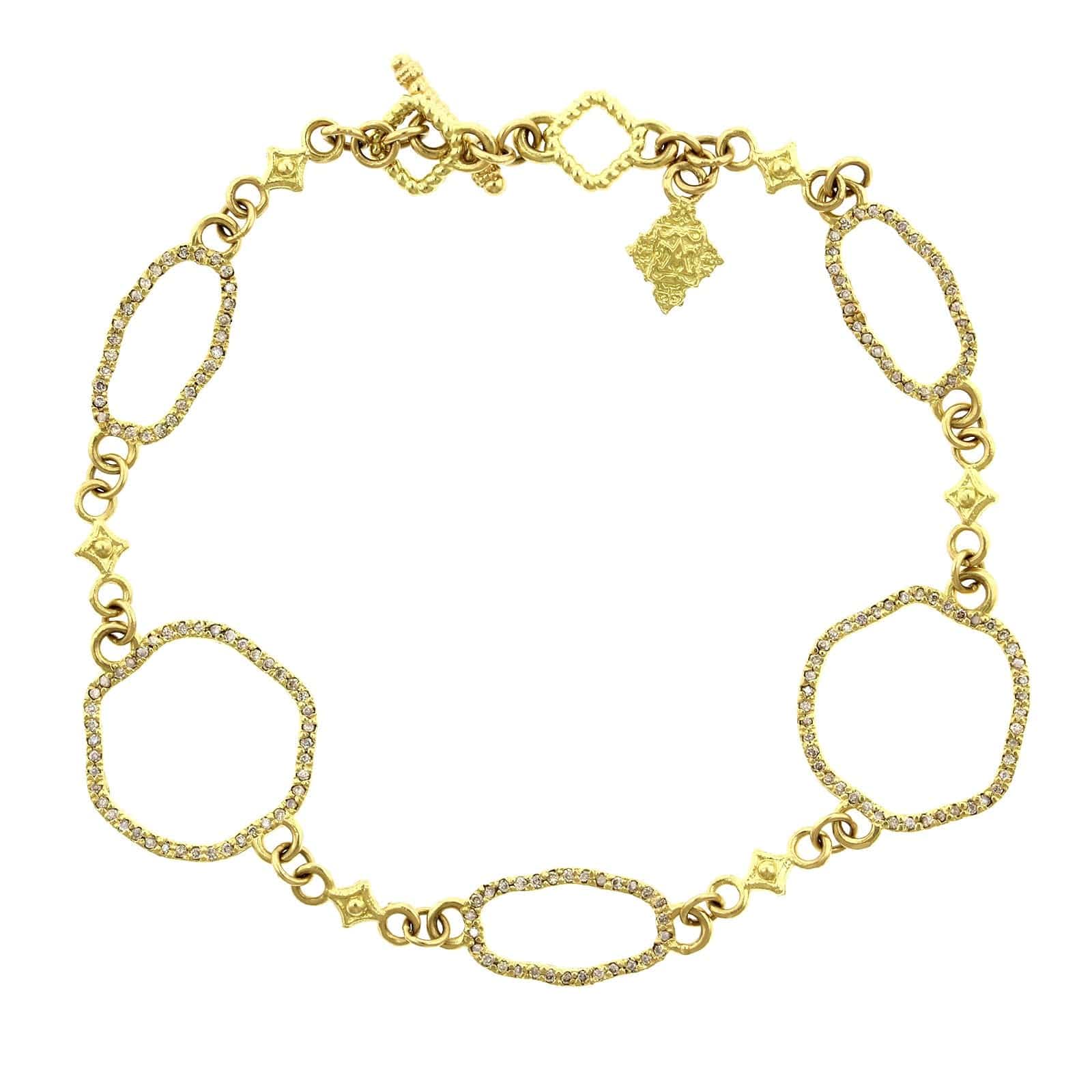 18K Yellow Gold Champagne Diamond Bracelet
