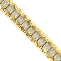 Roberto Coin 18K Yellow Gold Obelisco Flexible Diamond Bangle Bracelet
