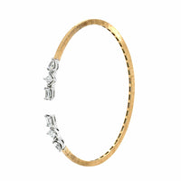 Penny Preville 18K Yellow Gold Multi Diamond Shape Cuff Bracelet
