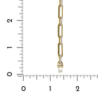 14K Yellow Gold Large Link Diamond Bracelet