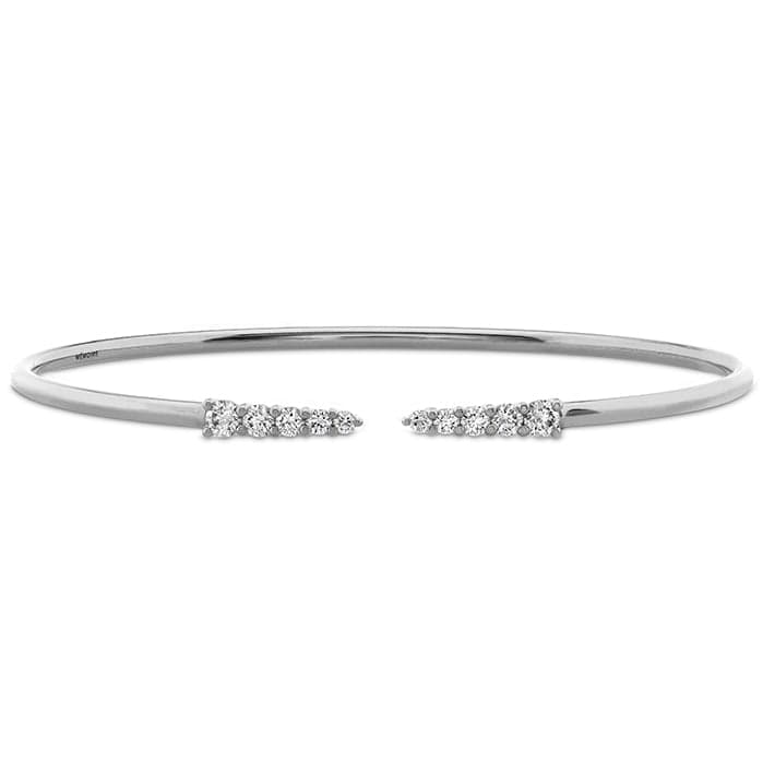 18K White Gold Diamond Open Cuff Bracelet