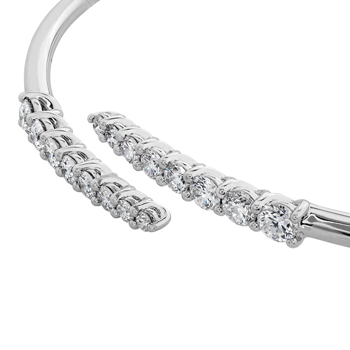 18K White Gold Diamond Cuff Bracelet