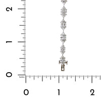 Platinum Marquise Shaped Diamond Line Bracelet