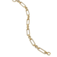 Lexington Chain Bracelet in 18K Yellow Gold with Full Pavé Diamonds, Yellow Gold, Long's Jewelers