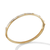 Modern Renaissance Bracelet in 18K Yellow Gold with Full Pavé Diamonds, Yellow Gold, Long's Jewelers