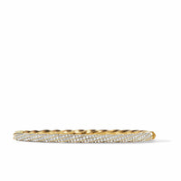 Cable Edge Bracelet in Recycled 18K Yellow Gold with Full Pavé Diamonds