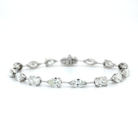 Etho Maria 18K White Gold Multi Shape Diamond Bracelet