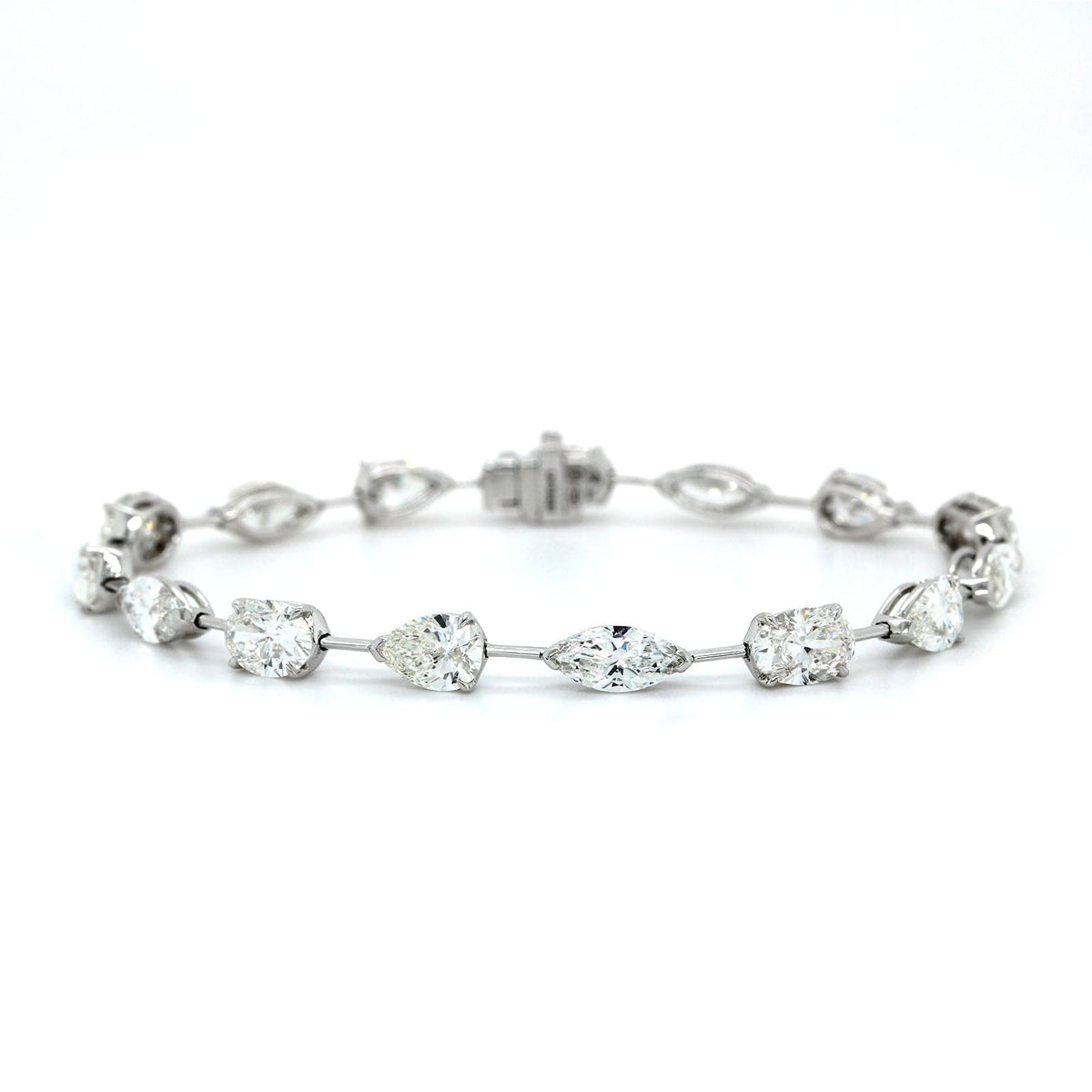 Etho Maria 18K White Gold Multi Shape Diamond Bracelet