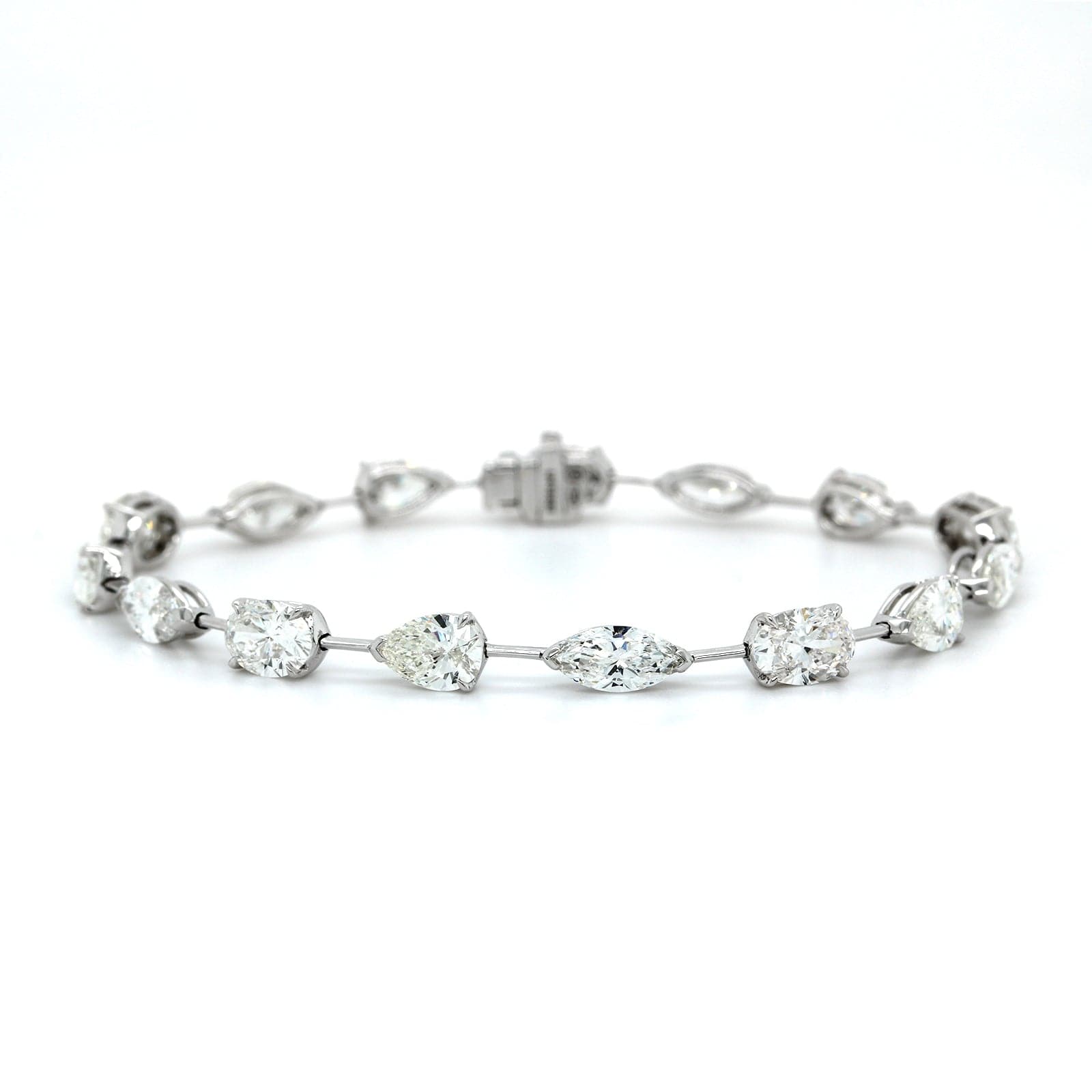 Etho Maria 18K White Gold Multi Shape Diamond Bracelet