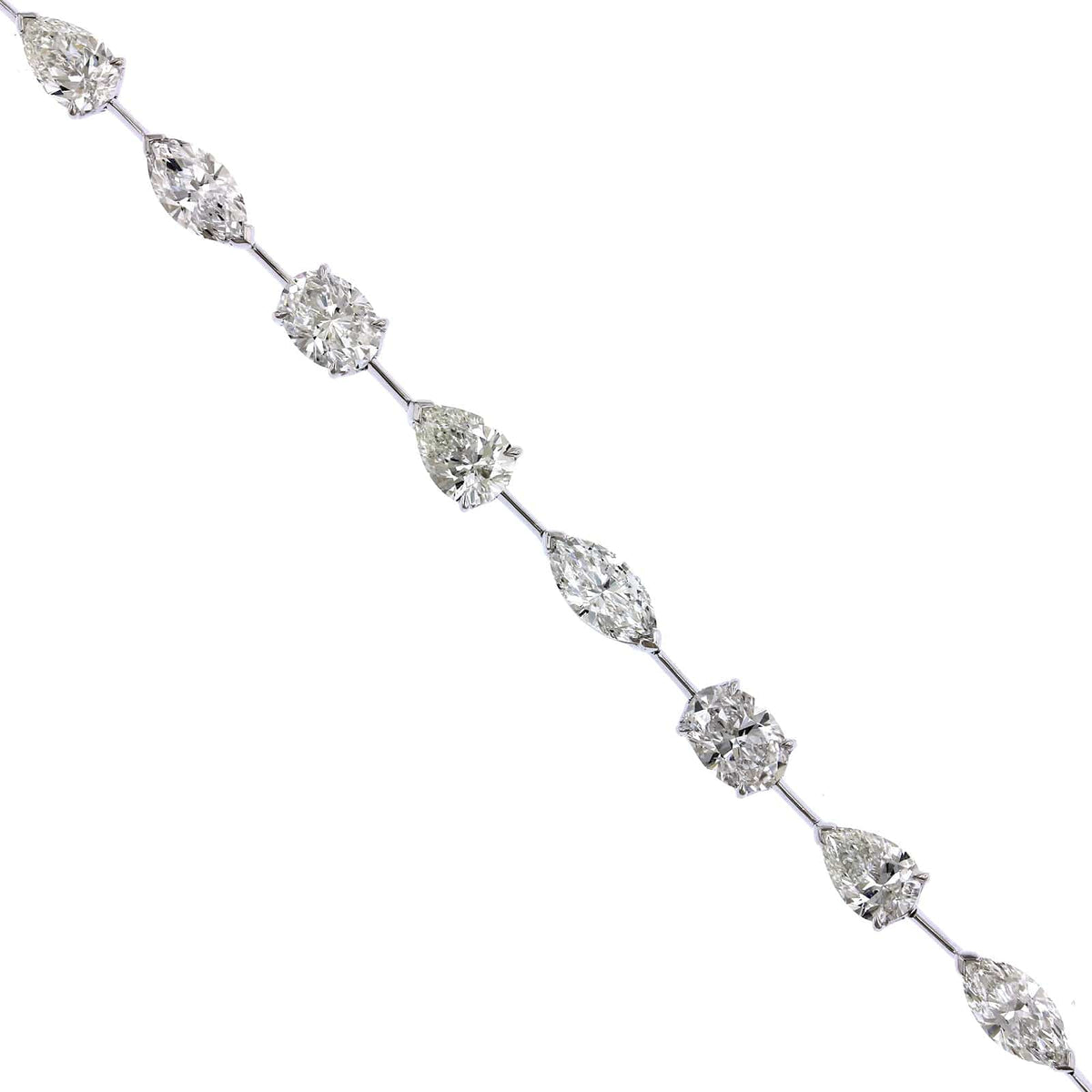 Etho Maria 18K White Gold Multi Shape Diamond Bracelet