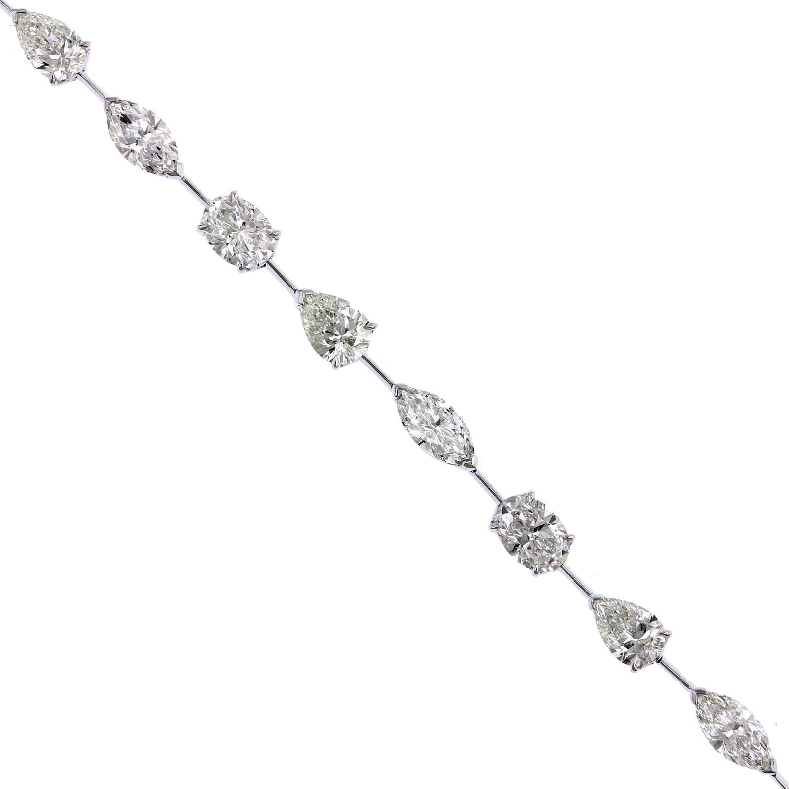 Etho Maria 18K White Gold Multi Shape Diamond Bracelet