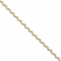 18K Yellow Gold Zigzag Diamond Bracelet