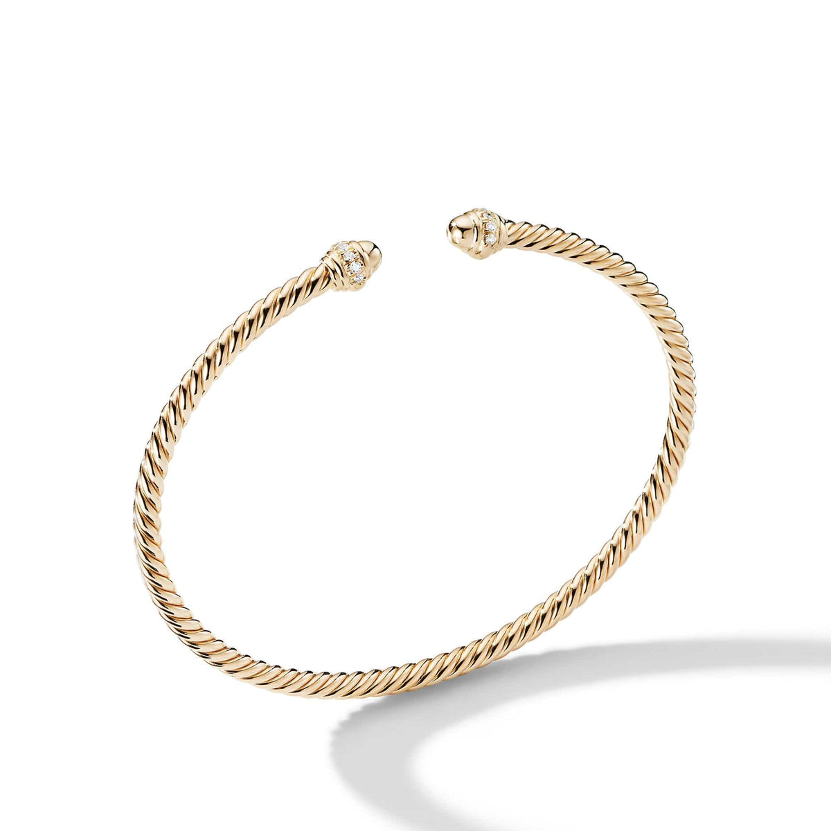 Cable Spira® Bracelet in 18K Gold with Diamonds, Long's Jewelers