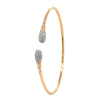 18K Rose Gold Pave Diamond Cuff Bracelet
