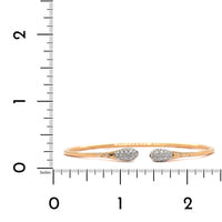 18K Rose Gold Pave Diamond Cuff Bracelet