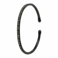 Etho Maria Blackened 18K Yellow Gold Brown Diamond Cuff Bracelet