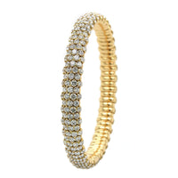 Zydo 18K Yellow Gold Pave Diamond Stretch Bracelet