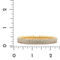 Zydo 18K Yellow Gold Pave Diamond Stretch Bracelet