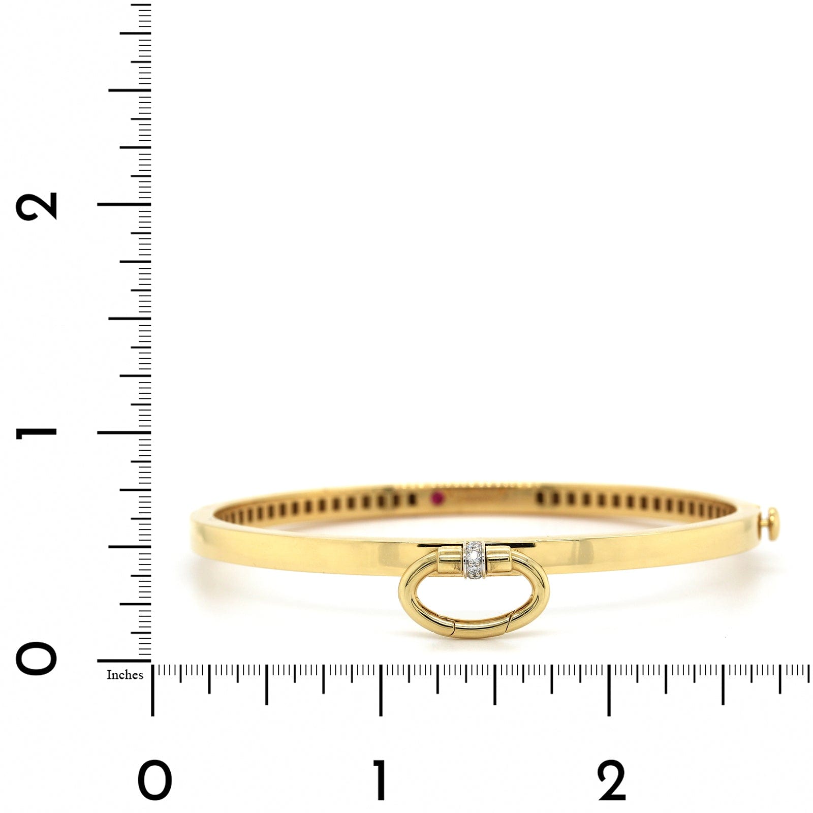 Roberto Coin 18K Yellow Charm Holder Diamond Bangle