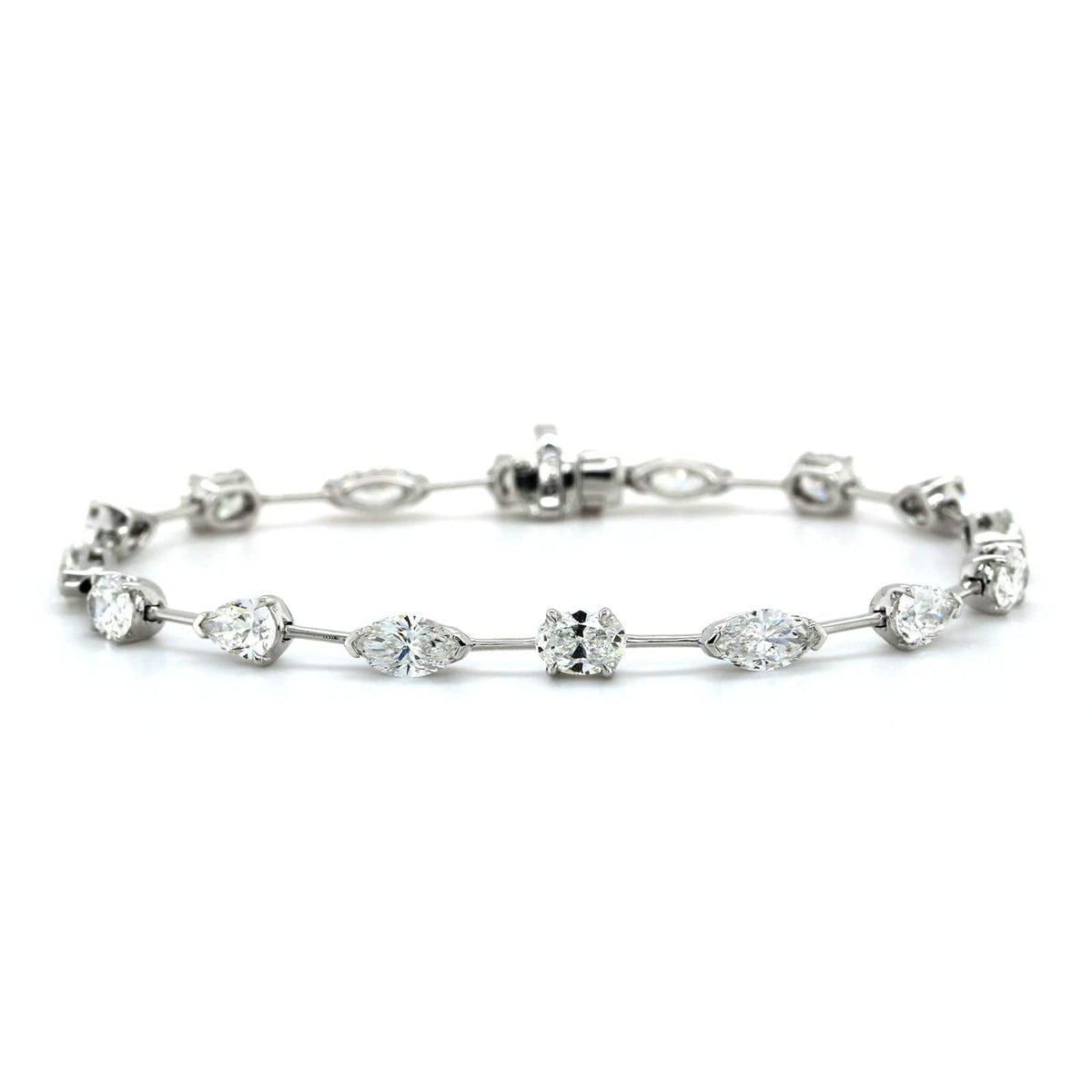 Etho Maria 18K White Gold Multi Shape Diamond Bracelet
