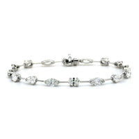 Etho Maria 18K White Gold Multi Shape Diamond Bracelet