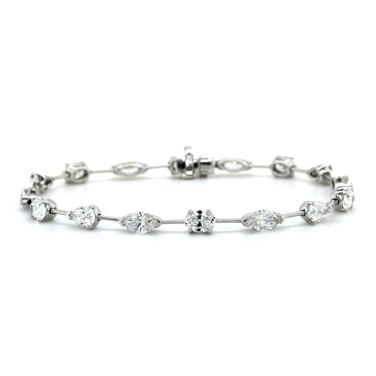 Etho Maria 18K White Gold Multi Shape Diamond Bracelet