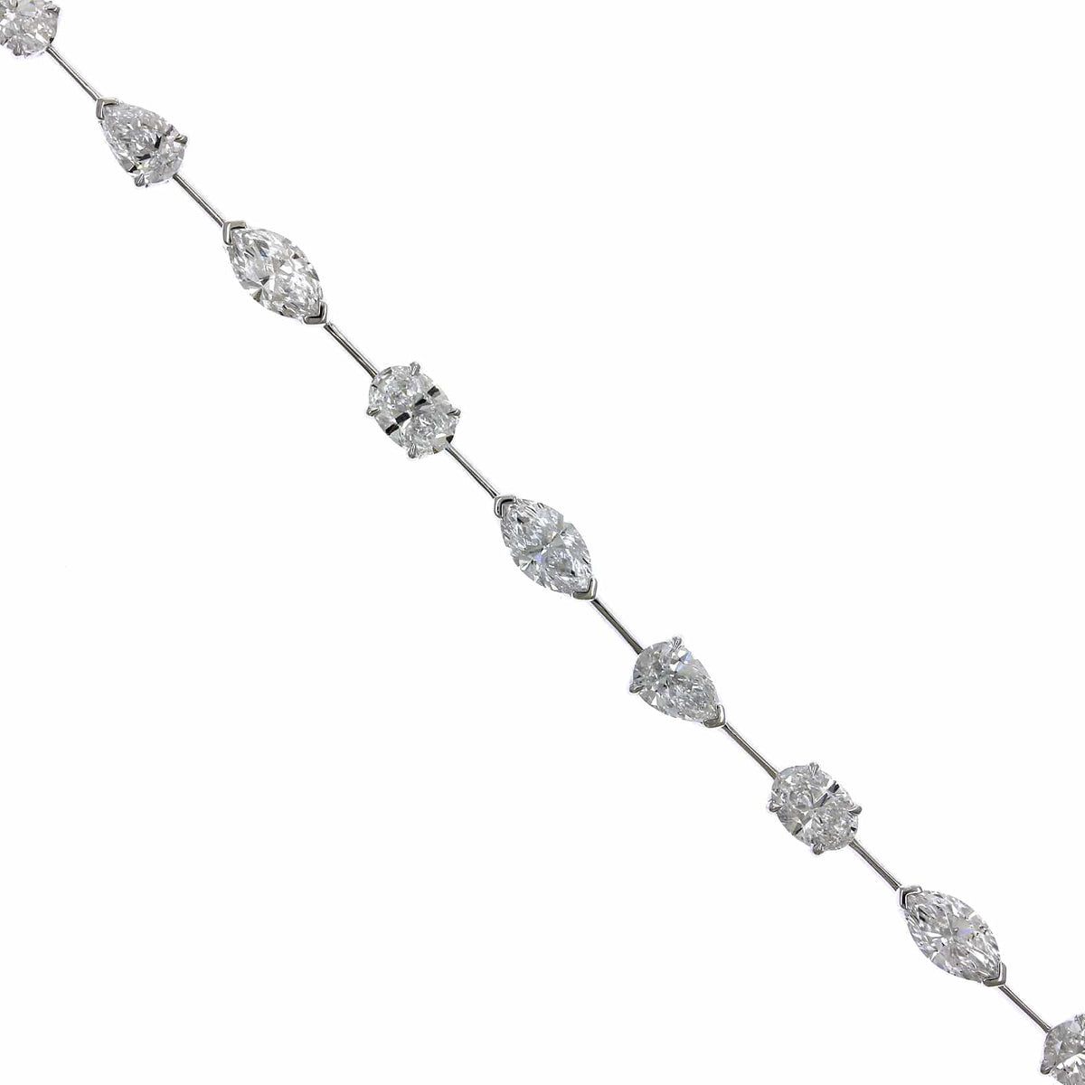 Etho Maria 18K White Gold Multi Shape Diamond Bracelet