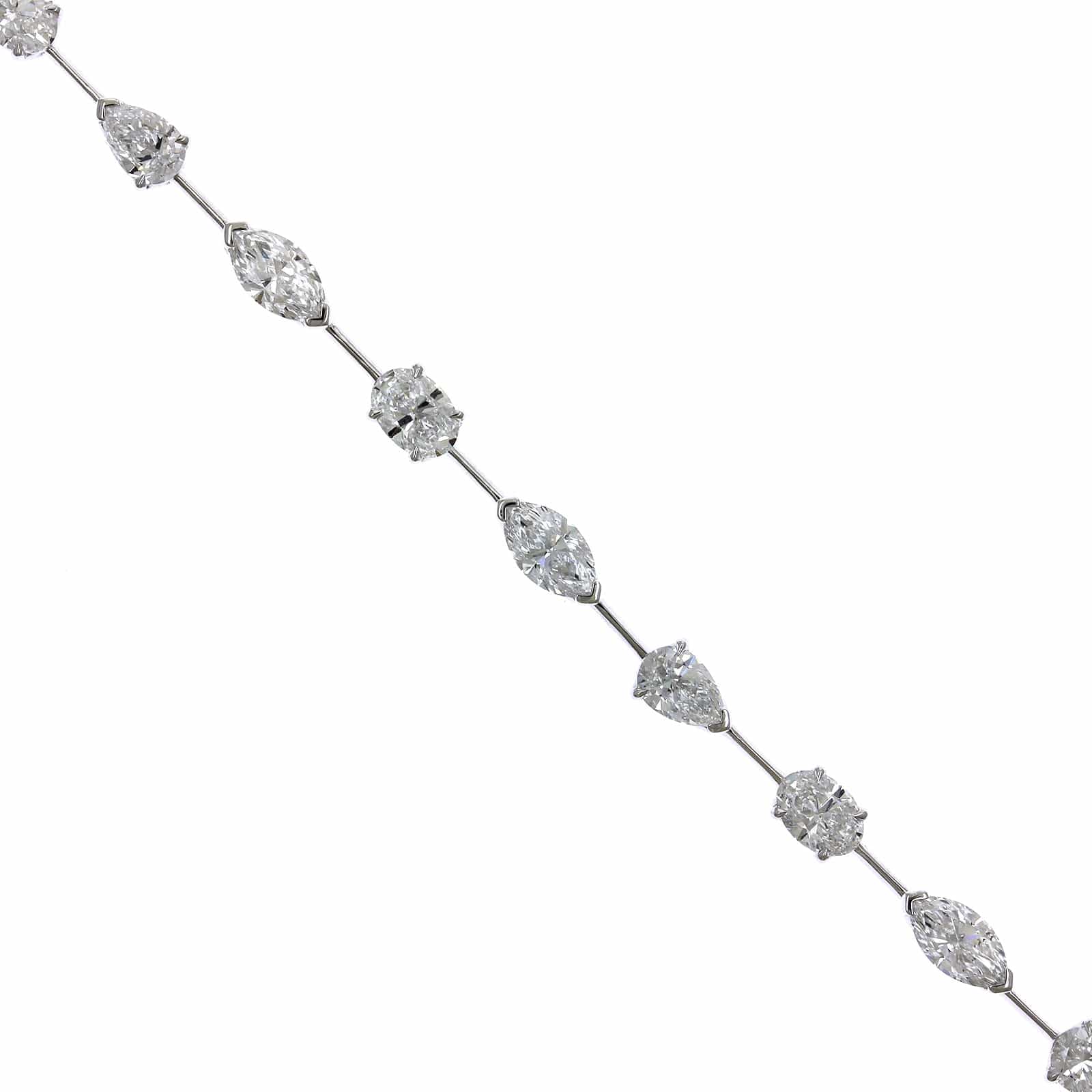 Etho Maria 18K White Gold Multi Shape Diamond Bracelet
