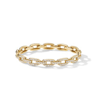Stax Chain Link Bracelet in 18K Yellow Gold with Pavé Diamonds