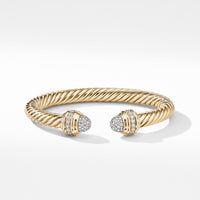 Cable Bracelet in 18K Yellow with Pavé Diamonds