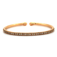 Etho Maria 18K Rose Gold Brown Diamond Cuff Bracelet