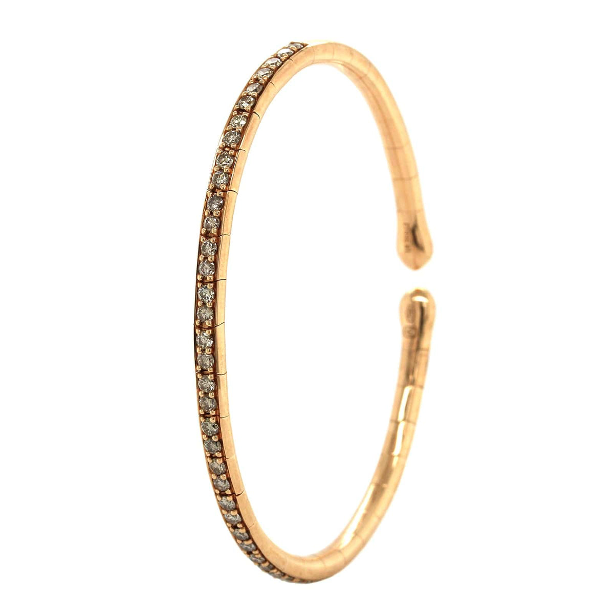 Etho Maria 18K Rose Gold Brown Diamond Cuff Bracelet
