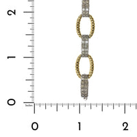 14K Two-Tone Gold Rope Style Diamond Bracelet, 14k yellow and white gold, Long's Jewelers